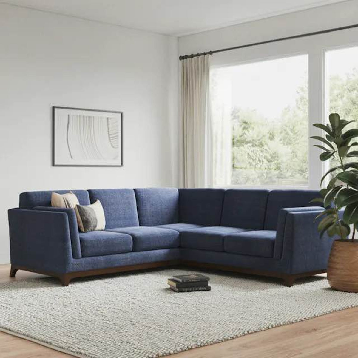 New Article Ceni 88” Corner Sectional – Denim Blue – $1,799 Retail – Open Box Delivery Available