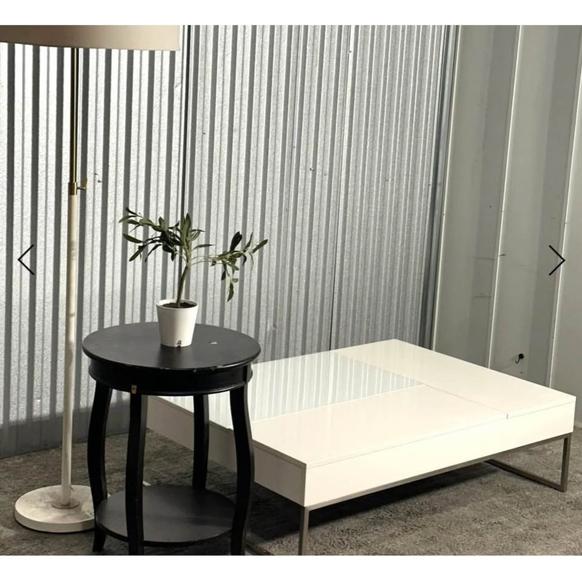 New BoConcept Chiva Coffee Table with Storage - Ash Ceramic & Gray - Delivery Available