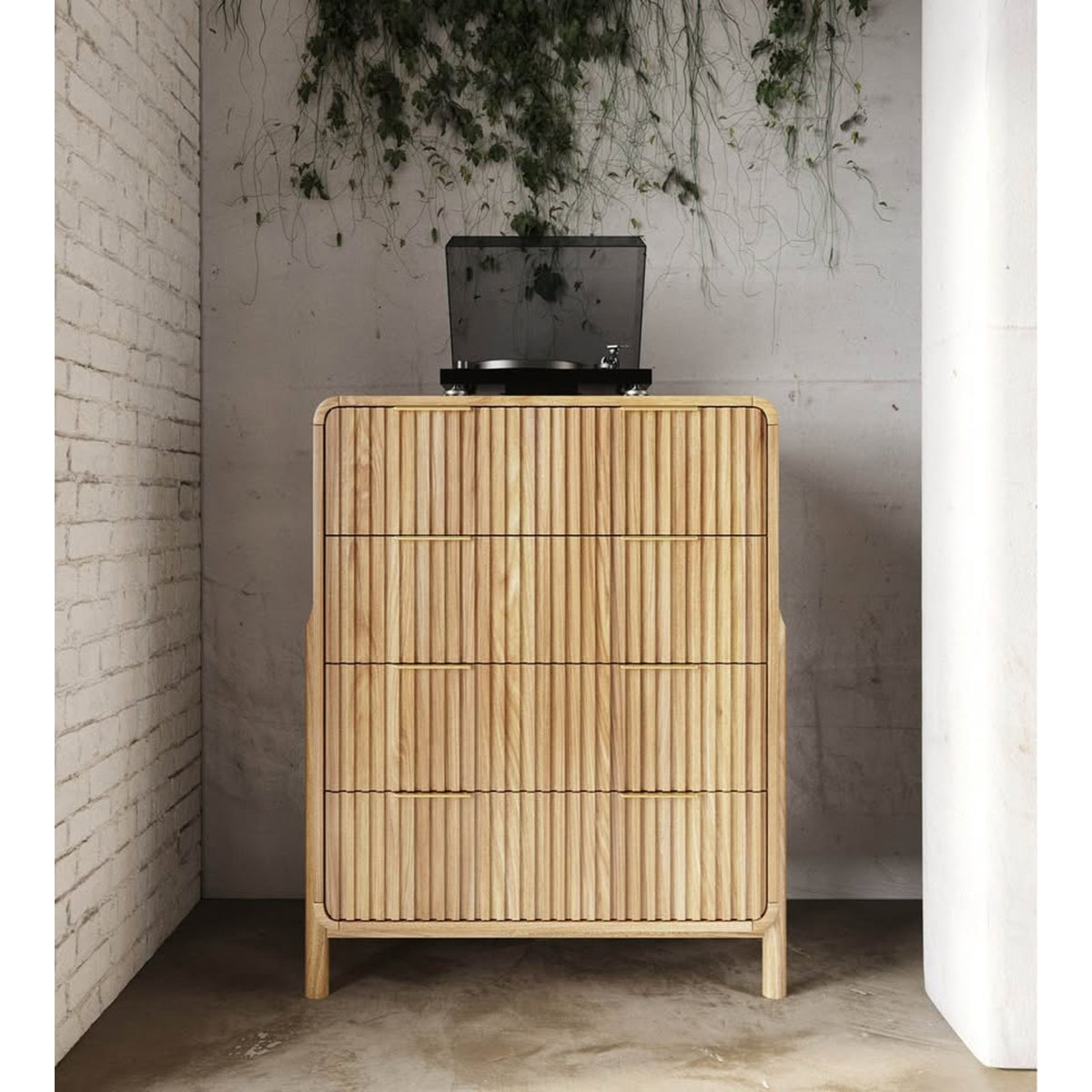 New Modrest Mikala 4-Drawer Natural Oak Chest – Retail $965 – Delivery Available