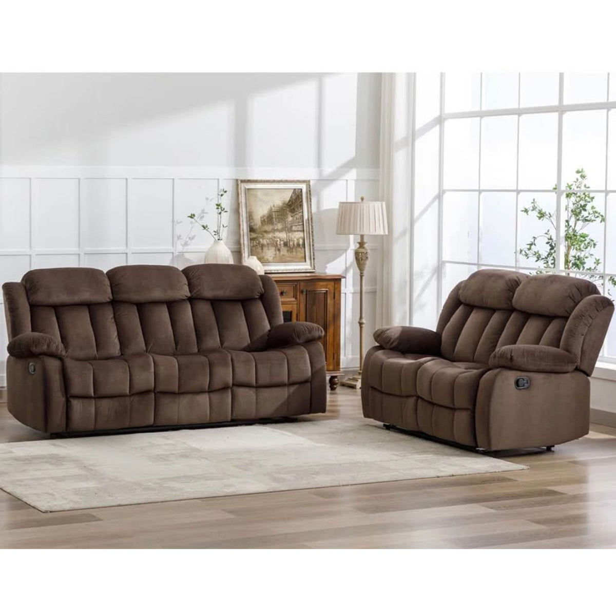 2-Piece Reclining Sofa & Loveseat Set – $1,999 Retail – Delivery Available