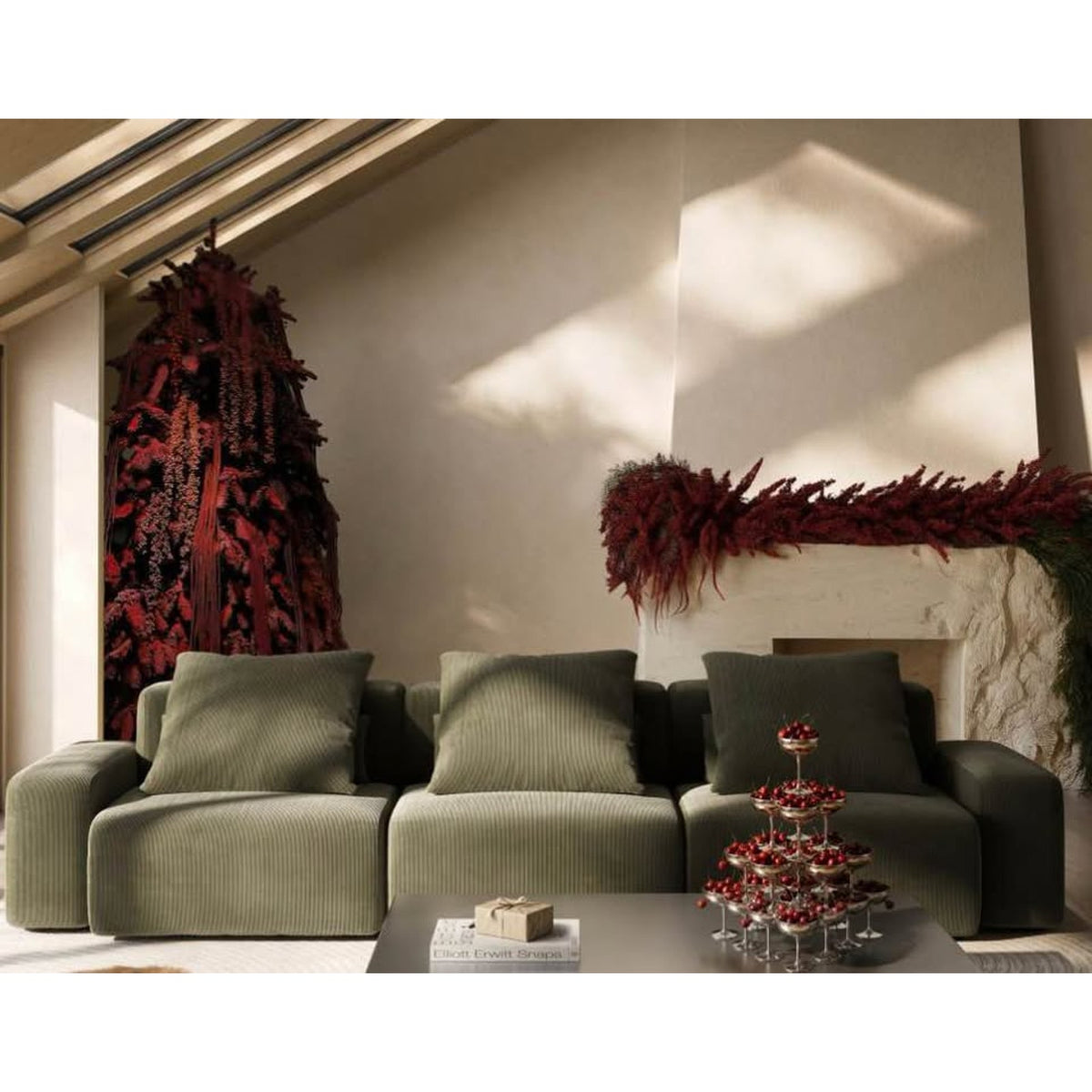 New Rove Concepts Kaye Collection 
Modern Evergreen Corduroy Modular Sectional Sofa - Delivery