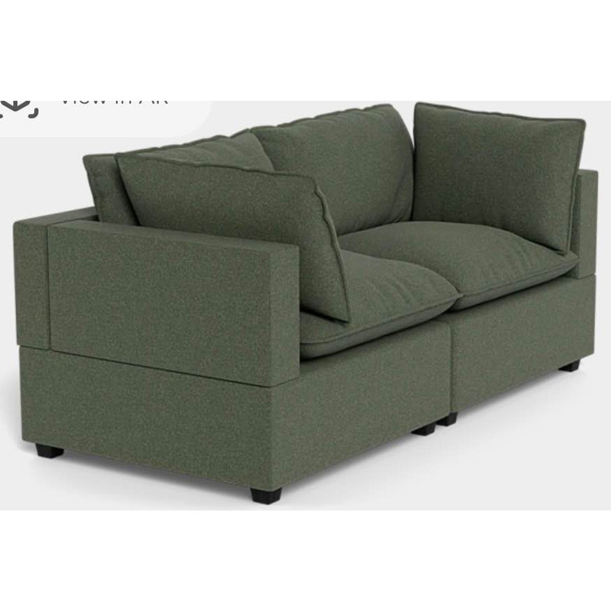 Albany Park Kova Pillow Cushion Sofa | Spruce Performance Chenille | 86” - Delivery Available
