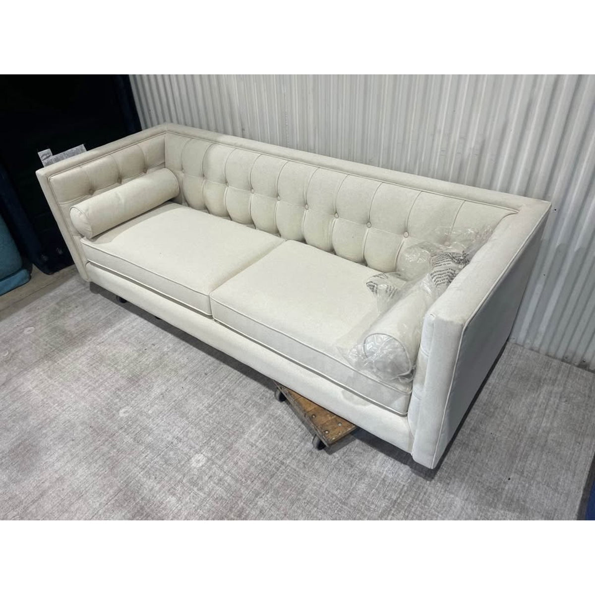 Allia 84'' Upholstered Sofa Couch - Retail $1800 New “open box” - Beige - Delivery Available