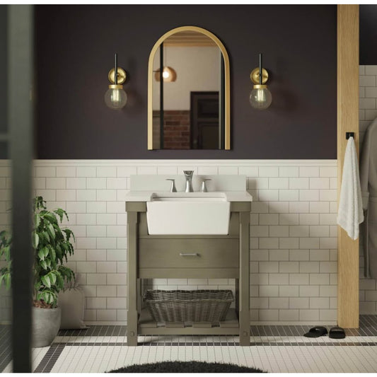 Brand New 30” Vanity - Gray Base & White Top - $899 Retail - Open Box - Delivery Available