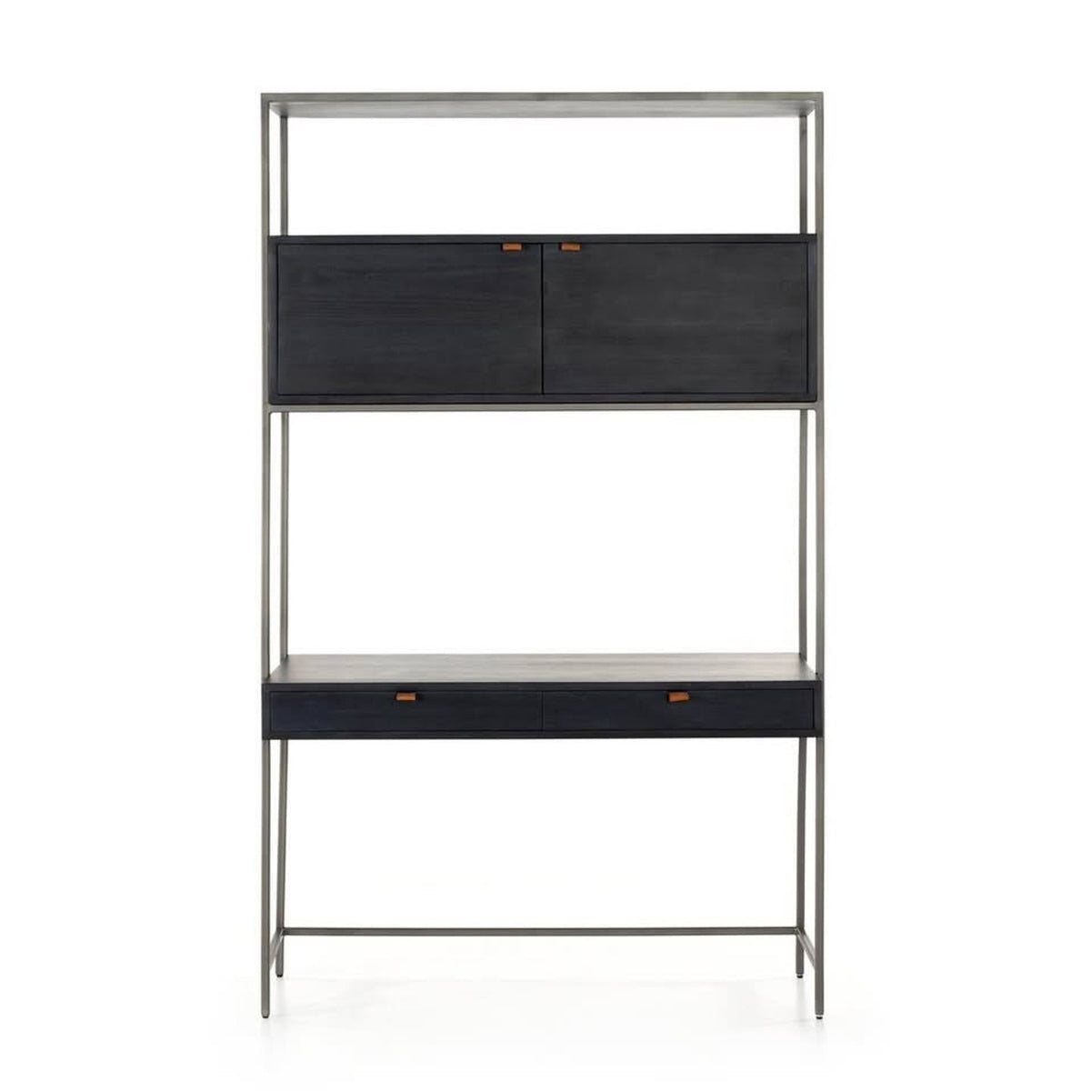 Four Hands Trey Modular Wall Desk – $2,749 Retail – Open Box – Black Ash - Delivery Available