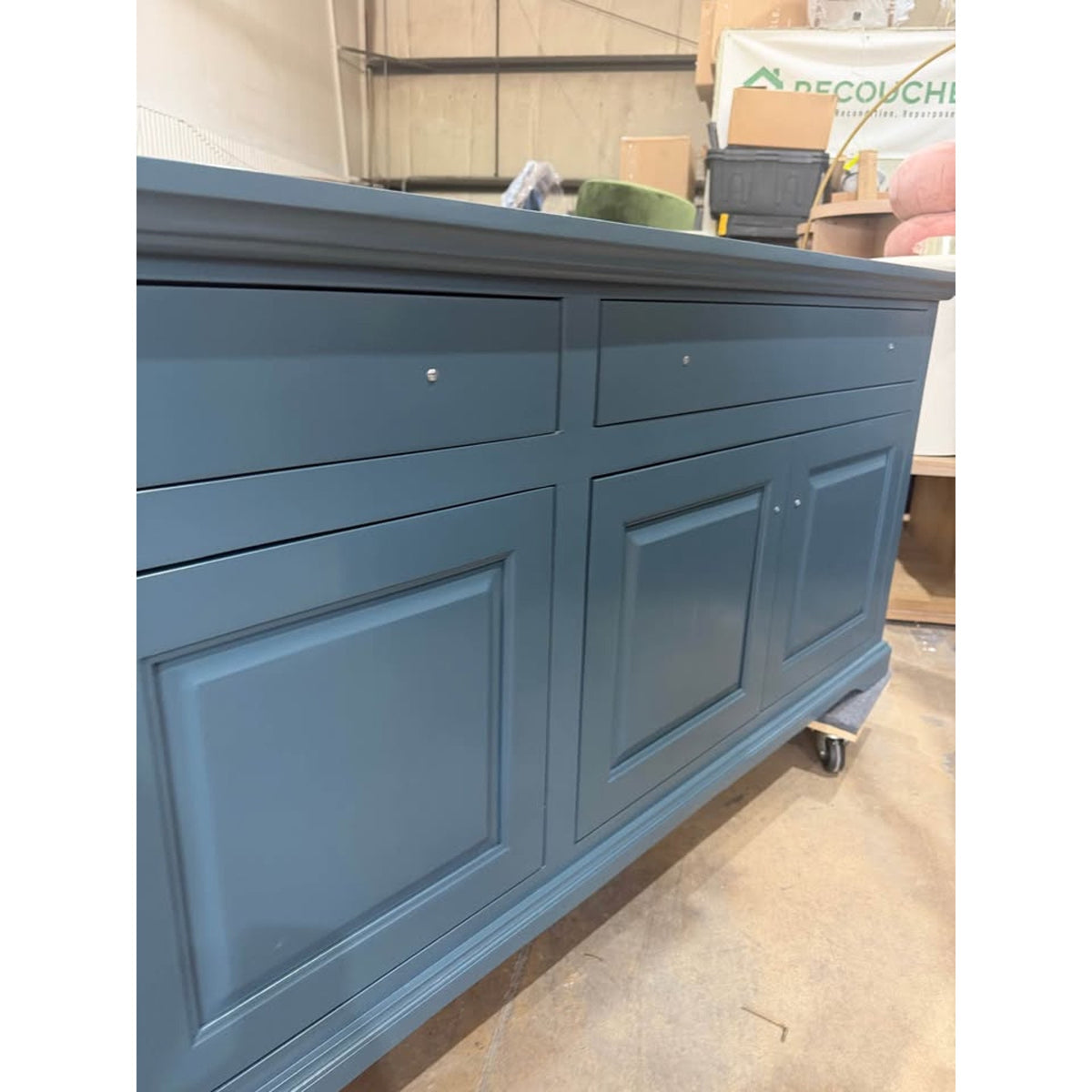 81” Blue Sideboard / Buffet Cabinet – Media Console - New Open Box - Delivery Available