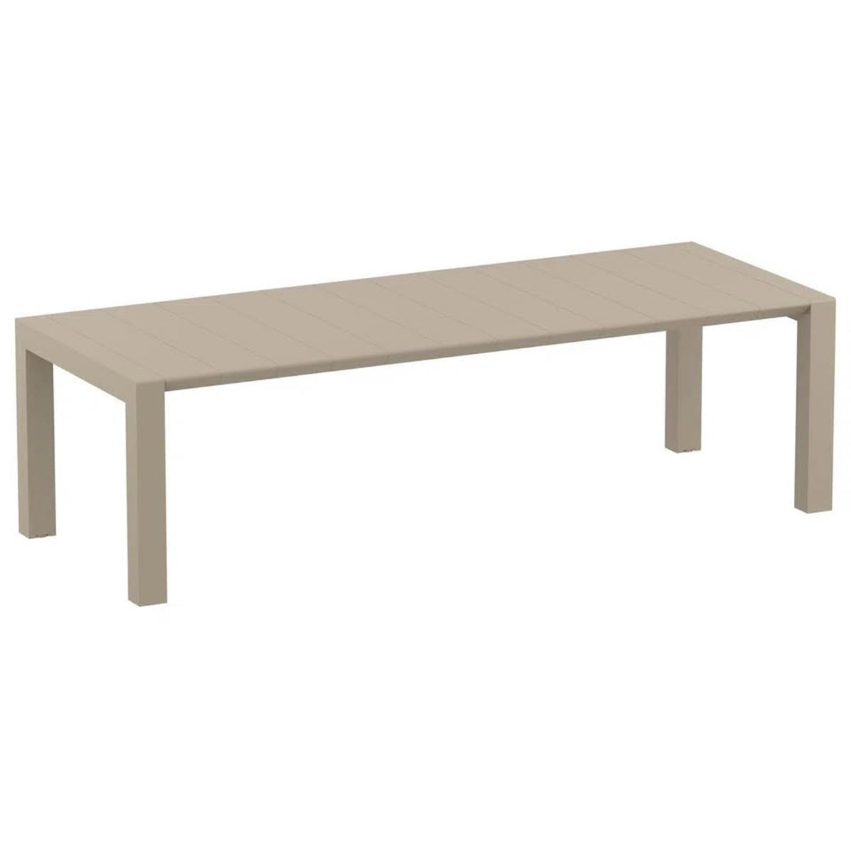 AllModern Farrah 103” Extendable Outdoor Dining Table Sand Polypropylene Patio Table Delivery Avail