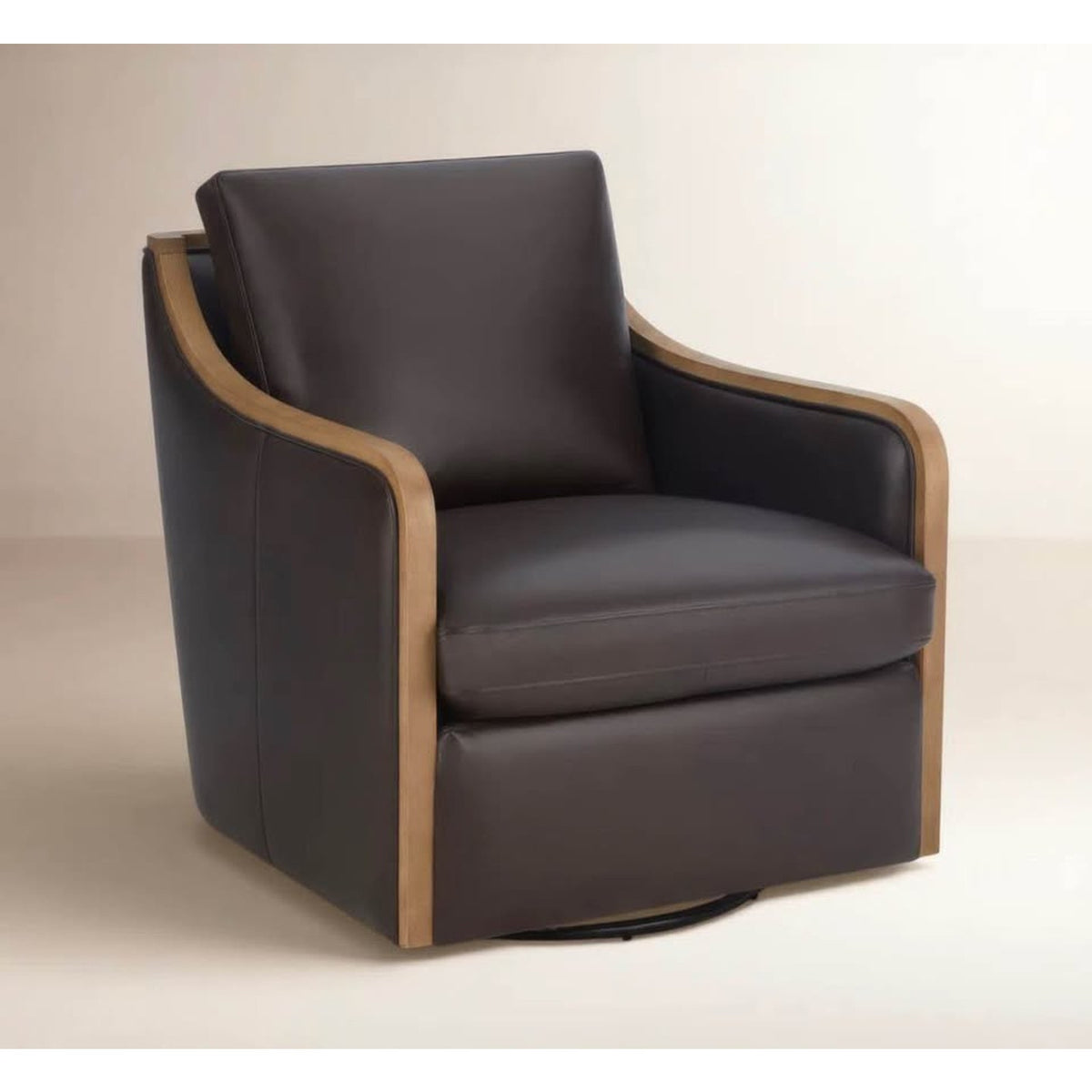 Birch Lane Grayton Genuine Leather Swivel Chair – $999 Retail – Open Box – Delivery Available