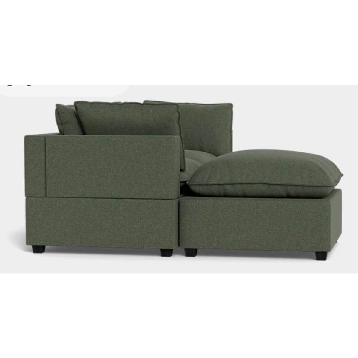 Albany Park Kova Pillow Cushion Sofa + Ottoman | Spruce Performance Chenille | 86” Delivery Avail