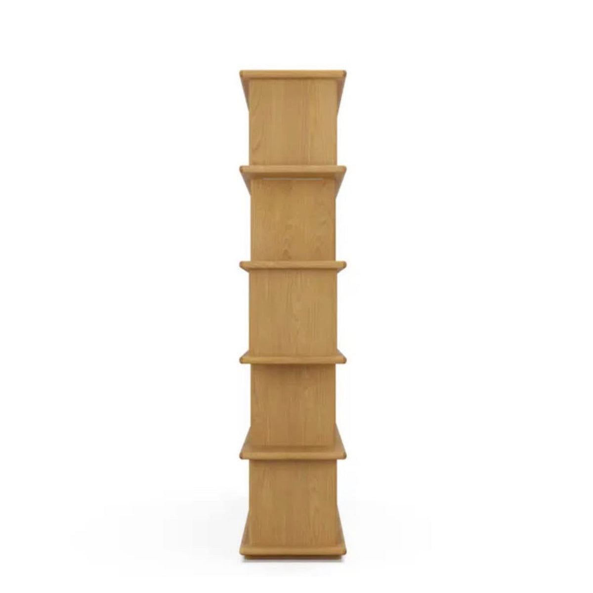 Article Lafora Solid Oak Open Shelving Bookcase | Natural Wood Storage Display Shelf Delivery