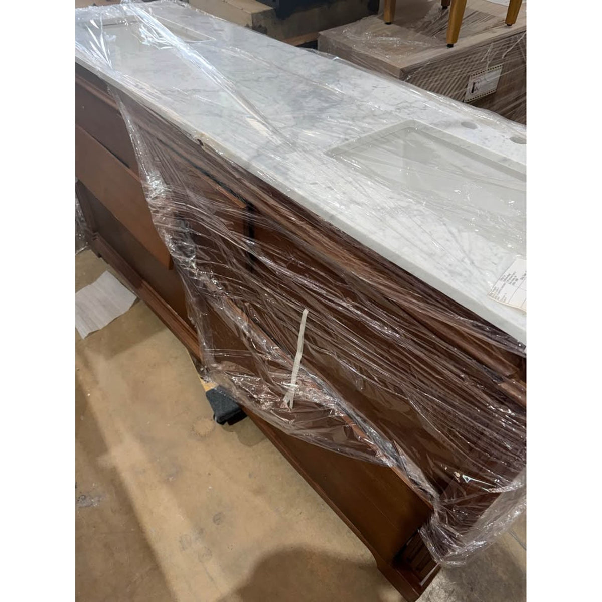 72” Carrara Marble Double Vanity – $6,999 Retail – Handyman Special – Delivery Available