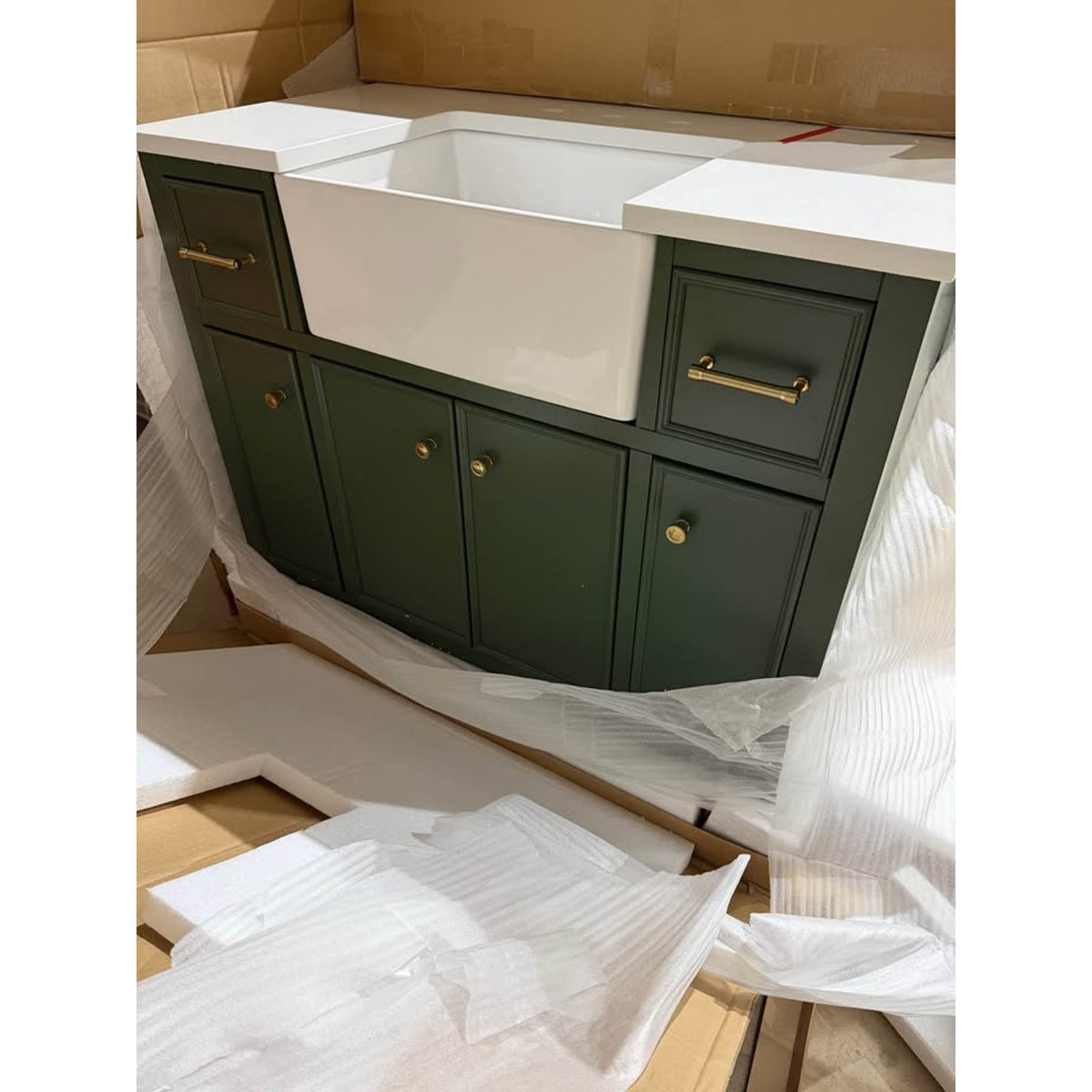 42” Bathroom Vanity – Evergreen Green – Retail $1,620 | Delivery Available