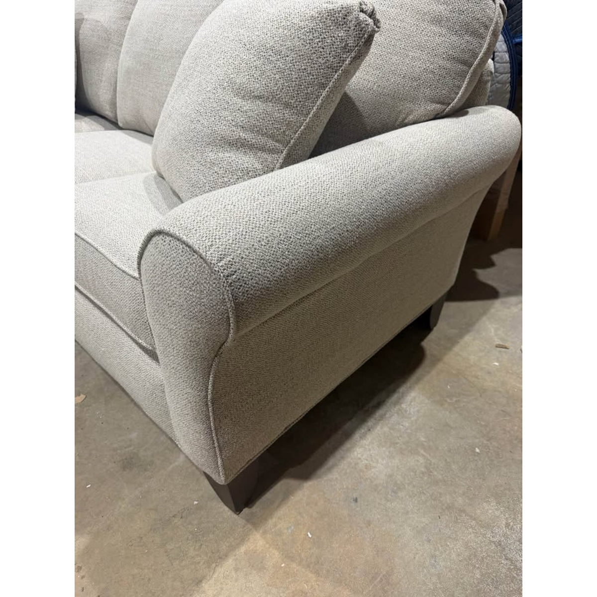 New Craftmaster Upholstered Sofa – Neutral Beige Textured Fabric | Made in USA Delivery Available