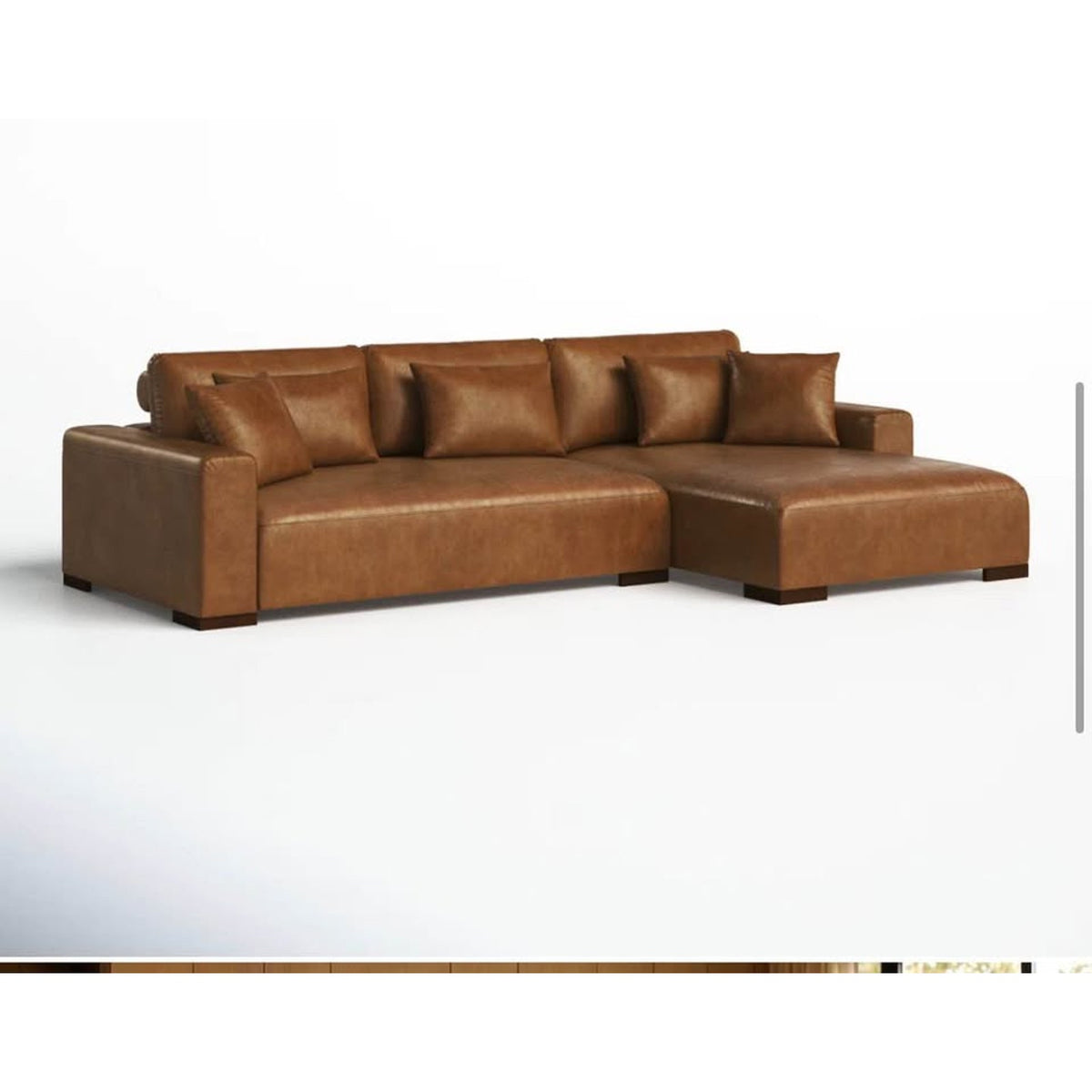 Brown Microfiber Sectional Sofa - Chaise Lounge 2pcs  $1,030 Retail – Open Box – Delivery Available