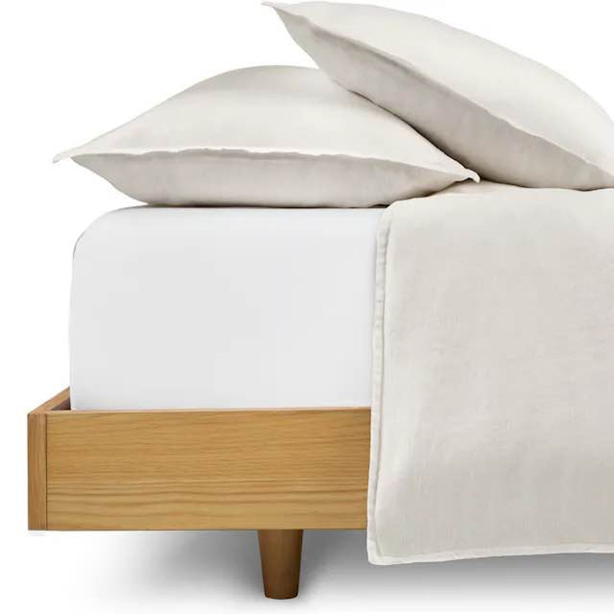 Article | Queen Platform Bed Frame | Basi - Oak | Delivery Available