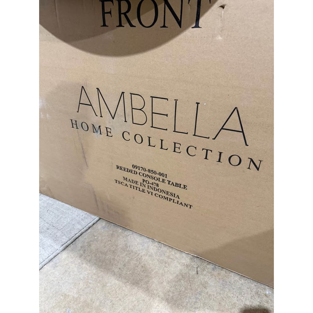 New Ambella Home Collection 60” Console Table - Walnut $3100 Retail “open box” Delivery Available