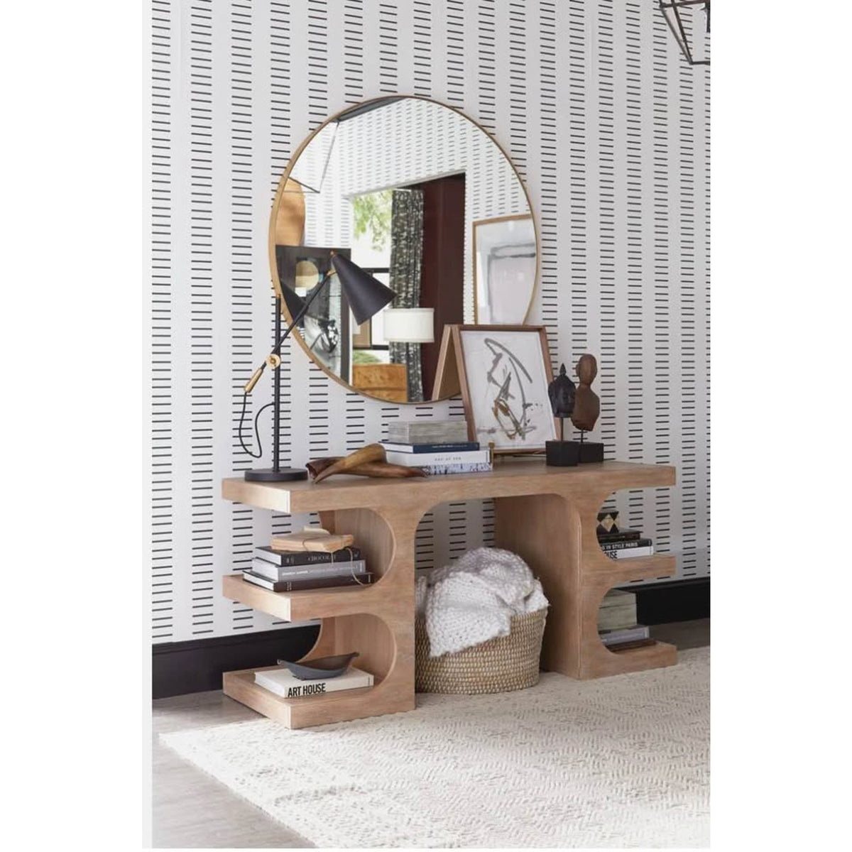 Solid Wood Writing Desk by Joss & Main Celie – Sculptural Modern Oak Desk - Delivery Available
