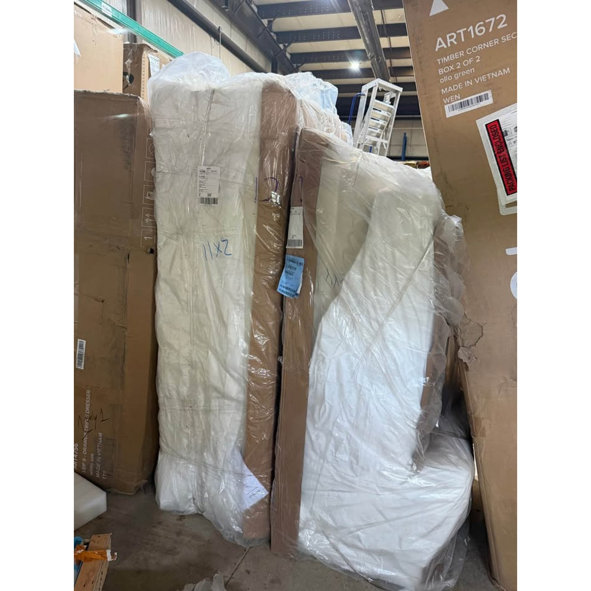 Article Riley 118.5” Ivory Wool Bouclé Sectional – $3,049 Retail – Delivery Available