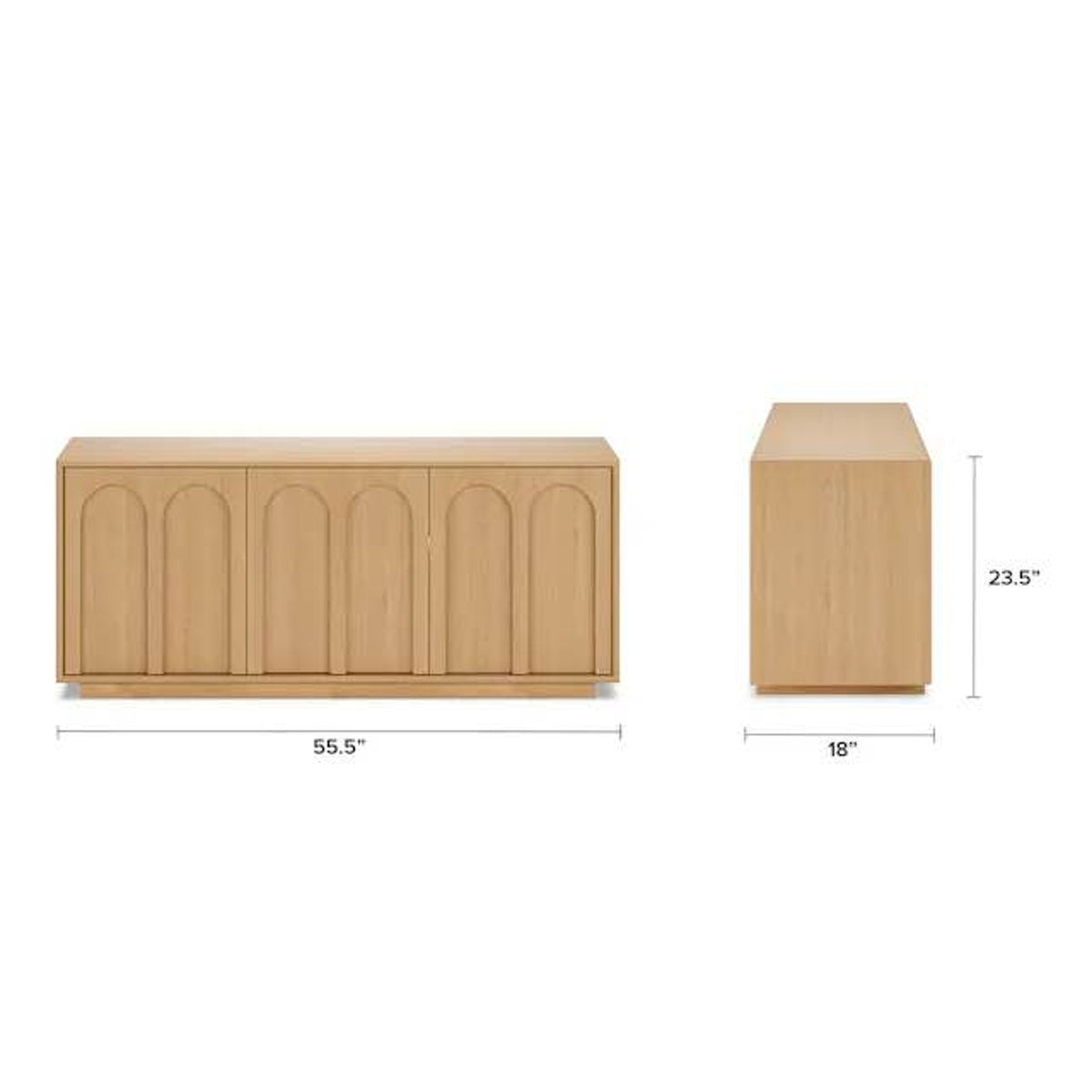 Article Prima 55.5” Media Unit – White Oak – $999 Retail – Delivery Available