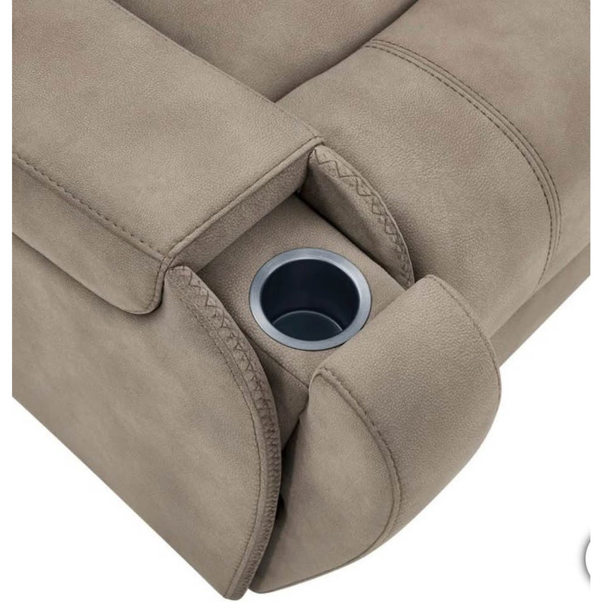 Barcalounger Carmelo Light Brown Power Reclining Sectional | Power Headrests | Zero Gravity Recliner