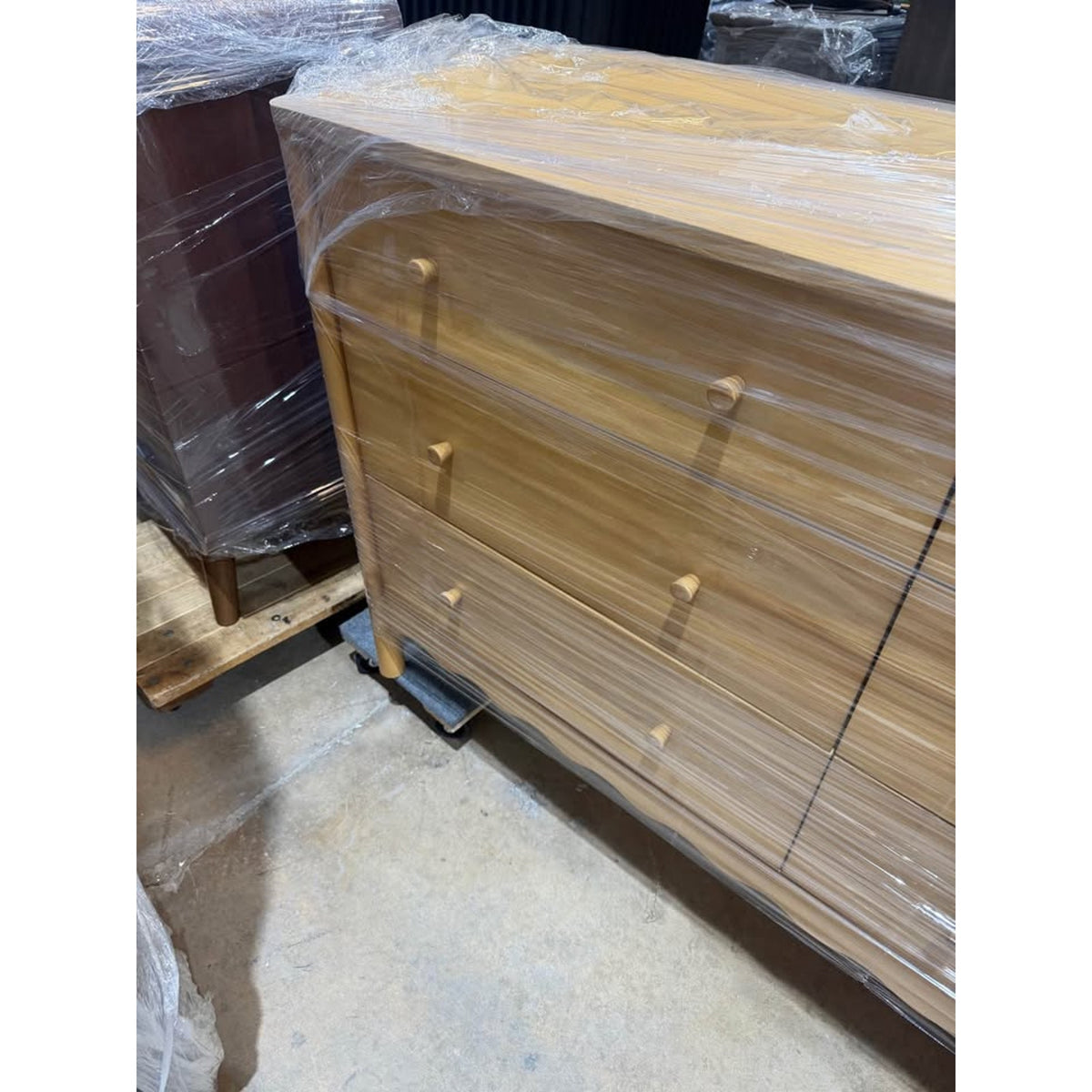 Million Dollar Baby Babyletto Swell 56” 6-Drawer Wide Dresser – Honey – New Open Box - Delivery