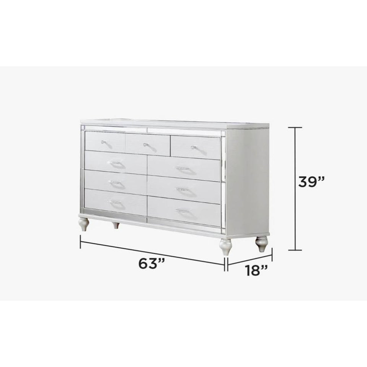 New White Dresser 63” 9-Drawer By House of Hampton $1059 Retail “open box” Delivery Available