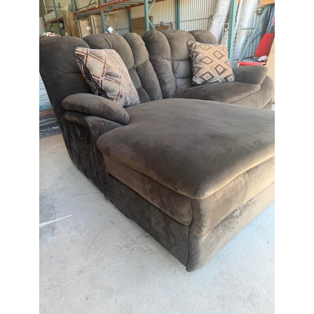Oversized 2pc Double Reclining Chaise Sectional Sofa