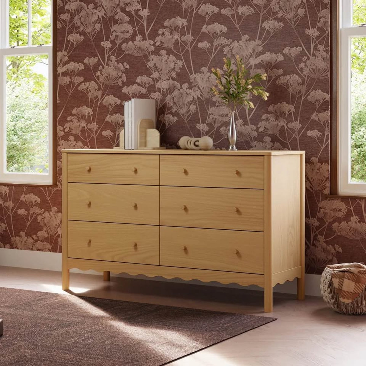 Million Dollar Baby Babyletto Swell 56” 6-Drawer Wide Dresser – Honey – New Open Box - Delivery