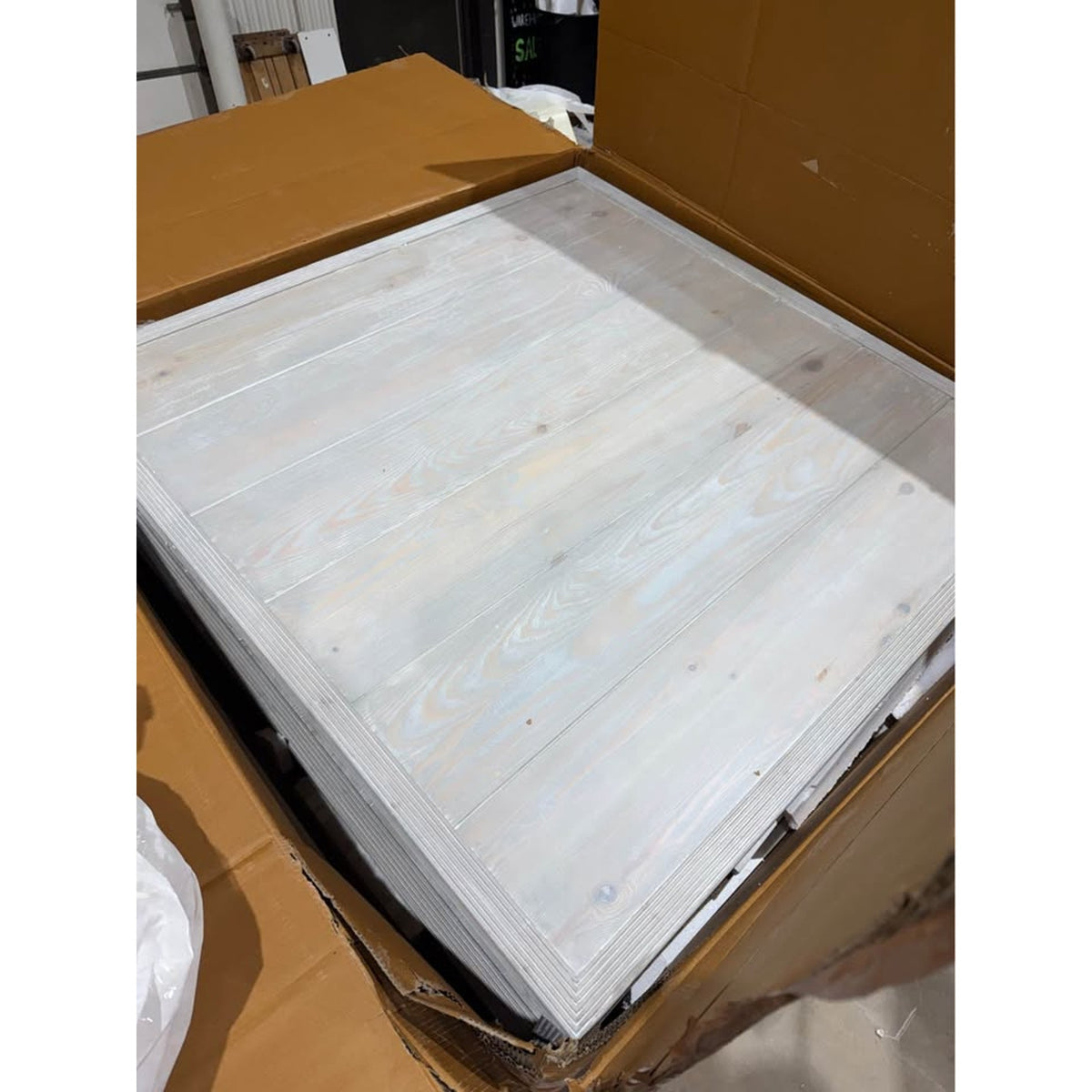 New Solid Wood Cocktail Table – Grey Thorne Finish $2900 retail “open box” Delivery Available