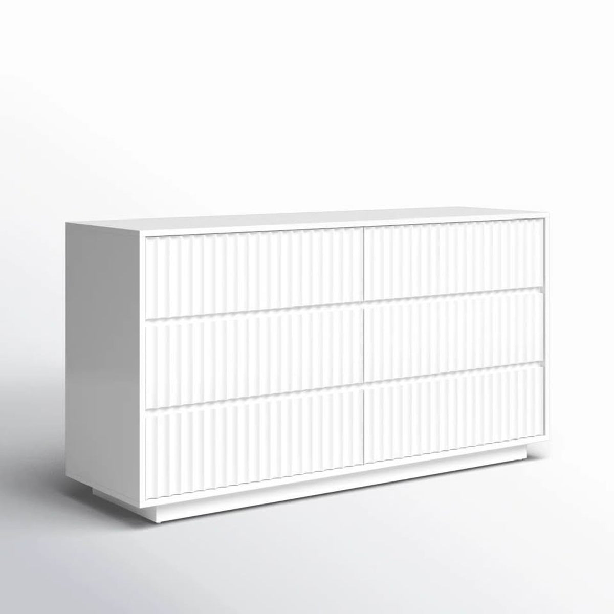 AllModern Paloma 60” 6-Drawer Dresser – White – Retail $1,499 – Delivery Available