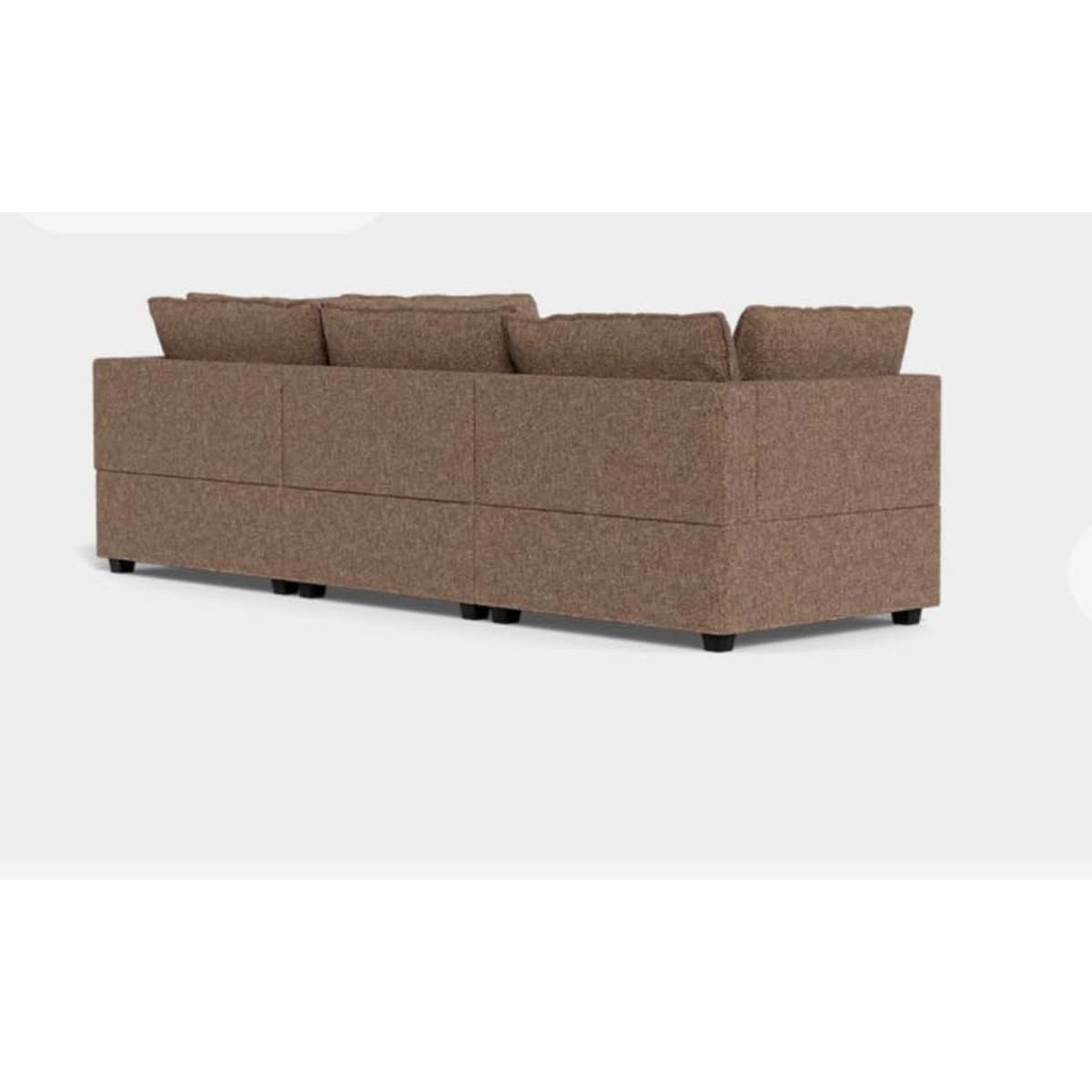 Albany Park Kova Pillow Cushion L-Shape Sectional Sofa | Mocha Performance Bouclé Delivery Available