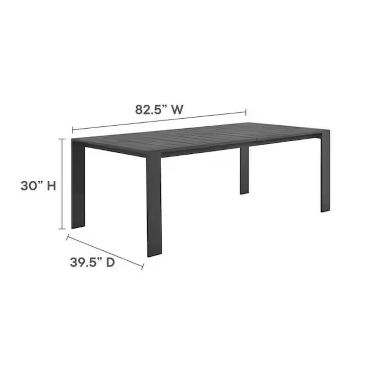 Modway Tahoe 9-Piece Outdoor Aluminum Dining Set for 8 | New Open Box | Delivery Available