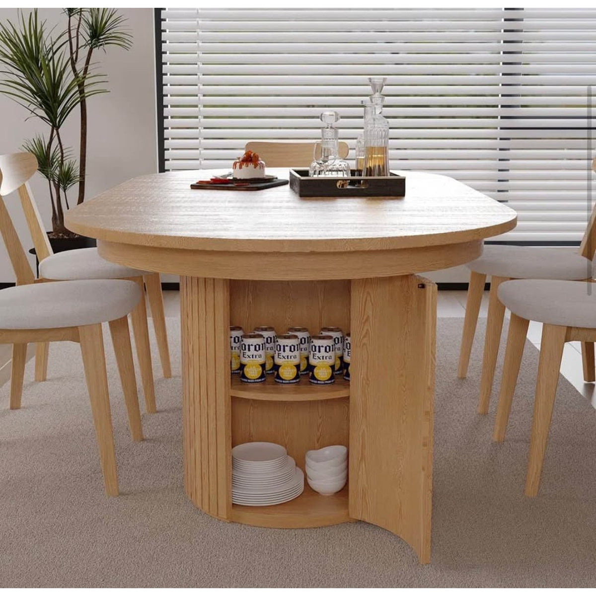 Cedarra 45”-105” Extendable Oval Oak Dining Table | New Open Box - Delivery Available