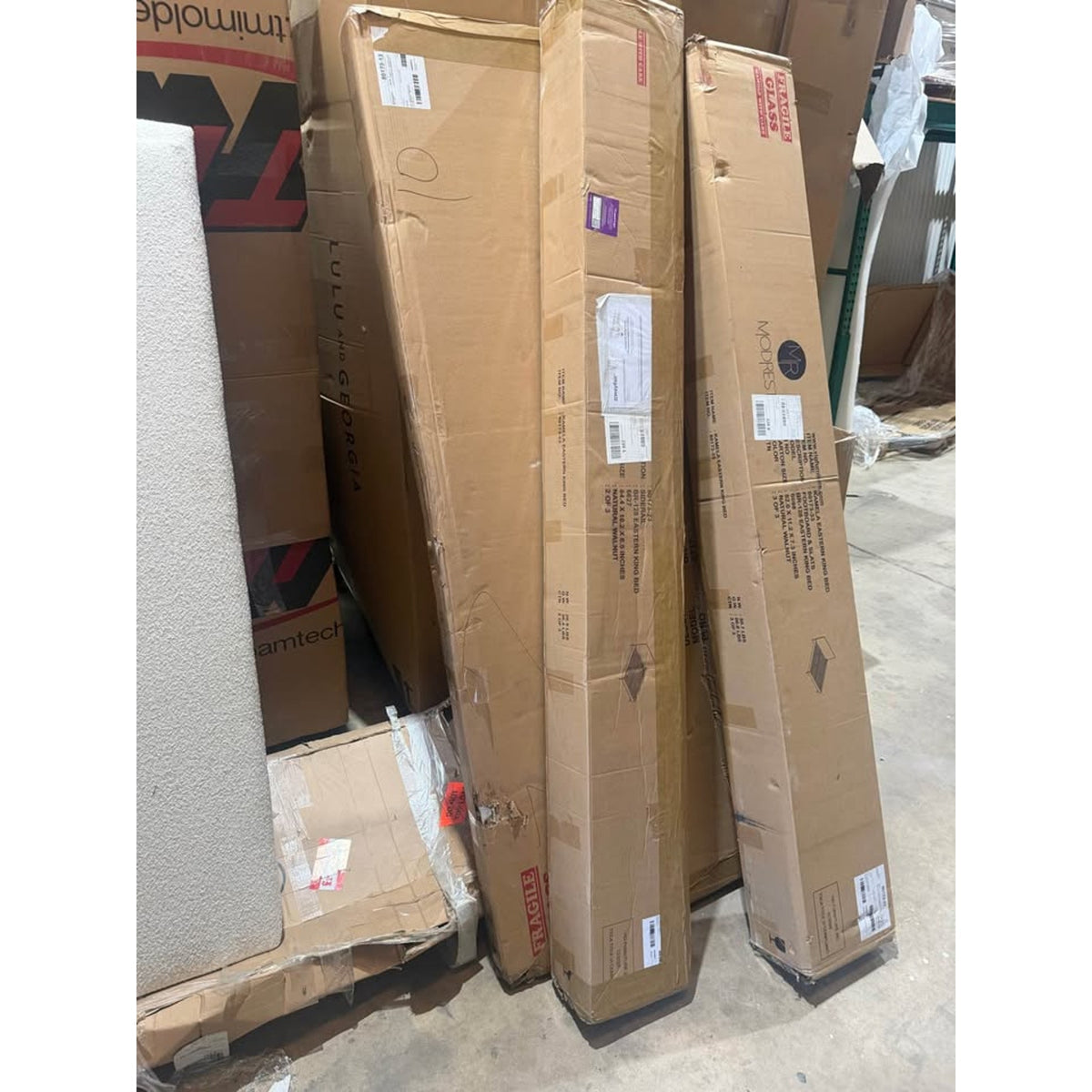New Eastern King Walnut Platform Bed – $1,940 Retail – Open Box – Delivery Available
