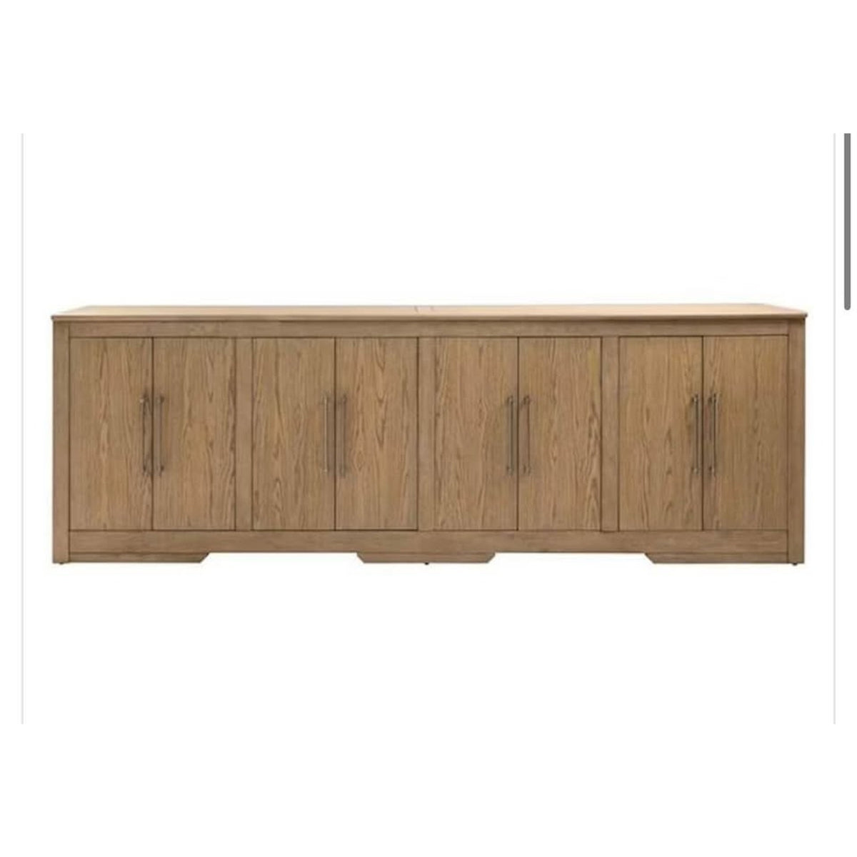 Dovetail Delacruz 106” Natural Wood Sideboard Buffet Cabinet Media Console