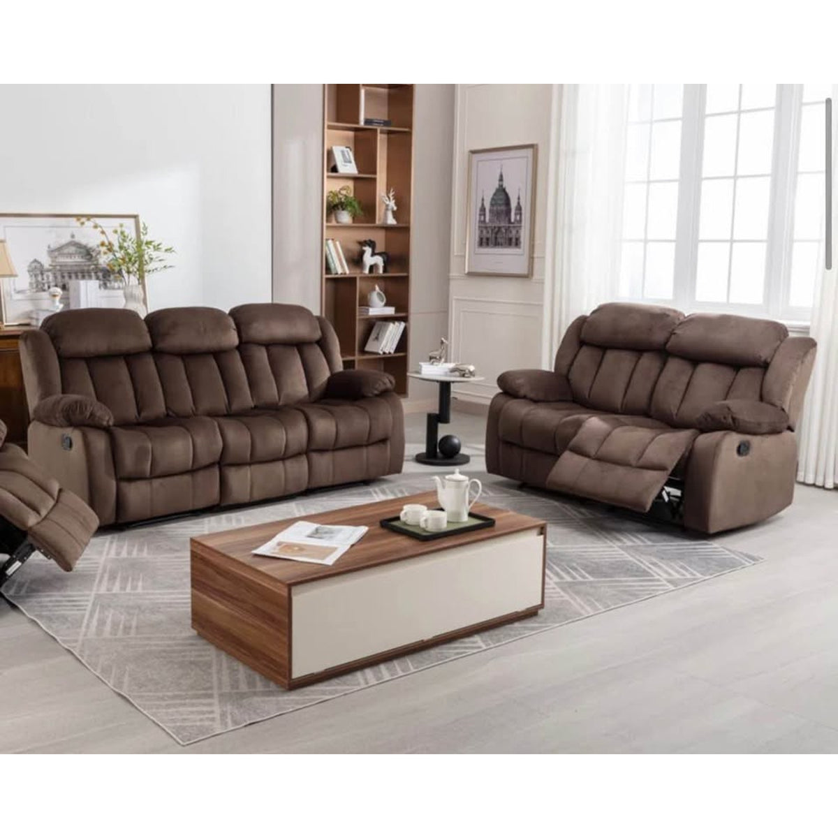 2-Piece Reclining Sofa & Loveseat Set – $1,999 Retail – Delivery Available