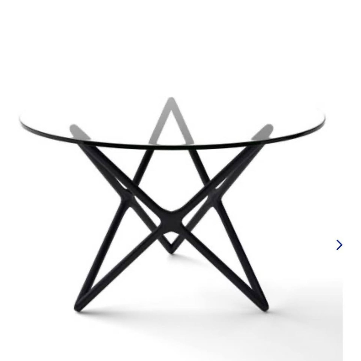 48” Glass Top Dining Table - New “Open Box” $1200 Retail - Black Base - 2pcs - Delivery Available