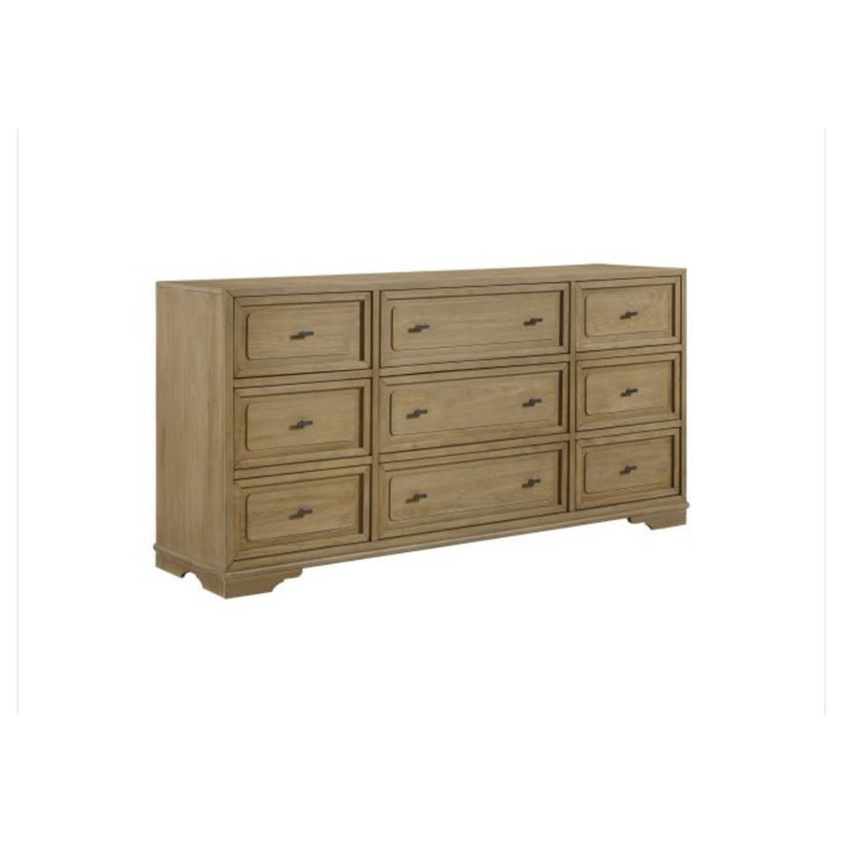 Light Oak 2-Piece Bedroom Set – 9 Drawer Dresser & 5 Drawer Chest – New Open Box Delivery Avail