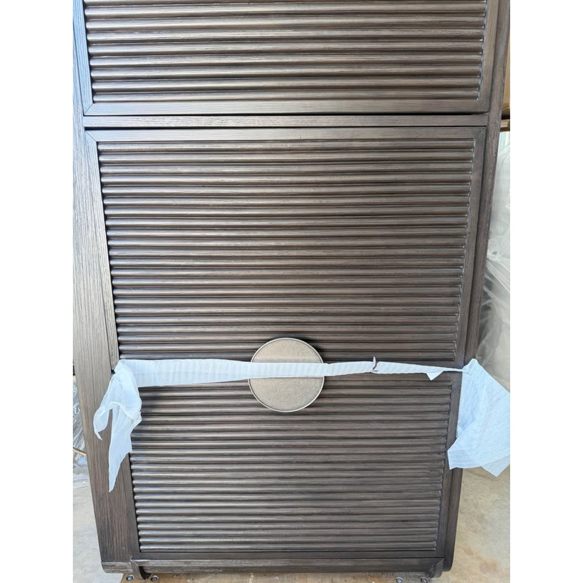 82” Ribbed Wood TV Console – $3,260 Retail Value – Delivery Available