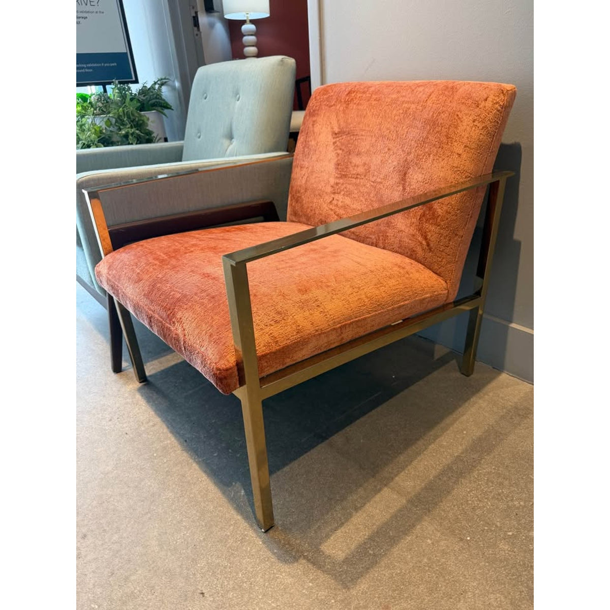 New Joybird Orla Accent Chair $2140 Retail “open box” in Plush Terra Rose Fabric 
Delivery Available