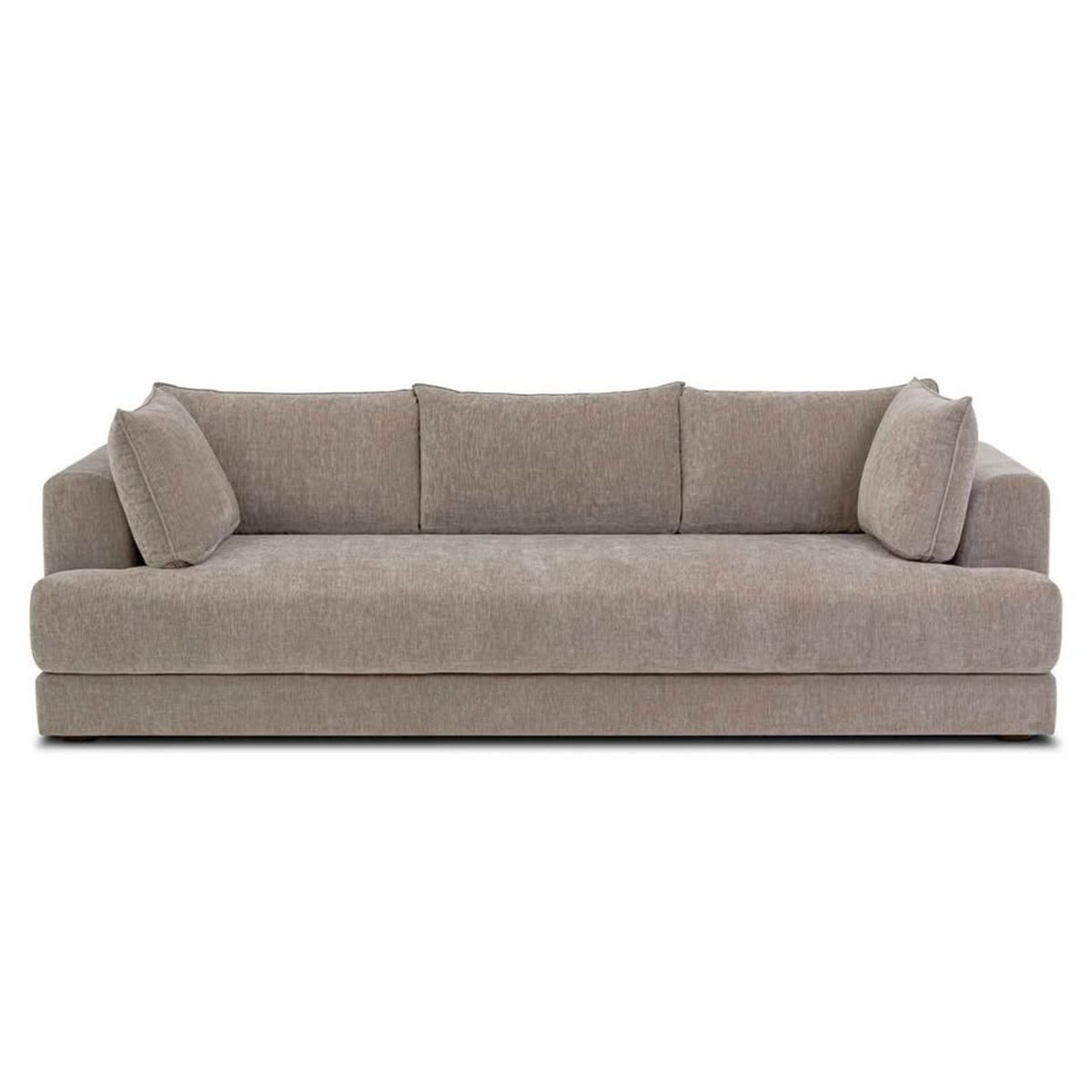 Beautiful New Poly & Bark 99” Sofa – $1,874 Retail – Taupe Fabric - Open Box – Delivery Available