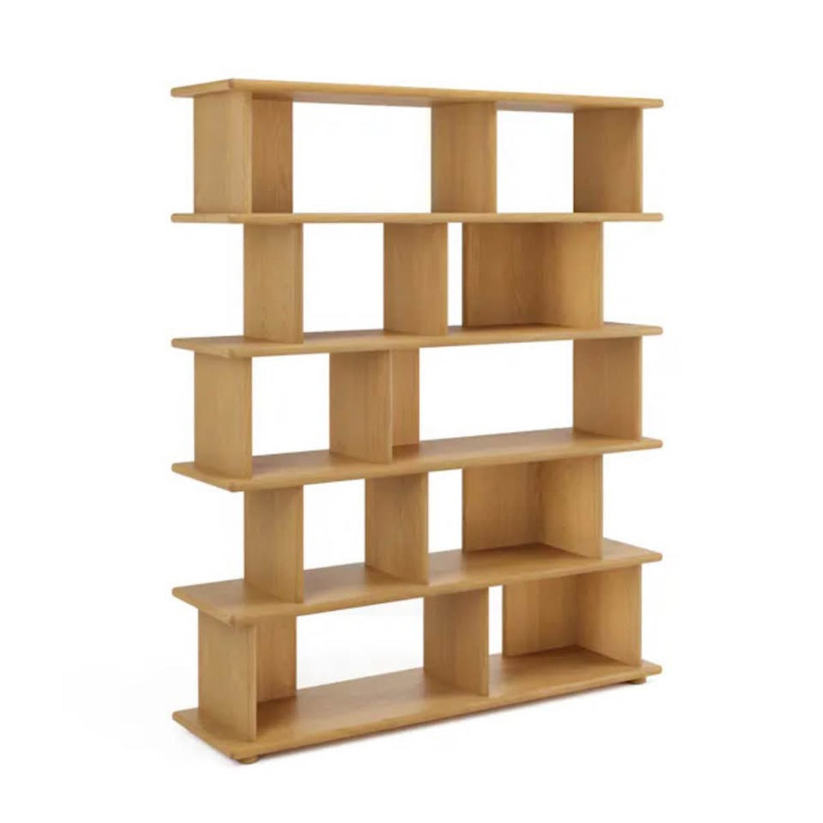 Article Lafora Solid Oak Open Shelving Bookcase | Natural Wood Storage Display Shelf Delivery