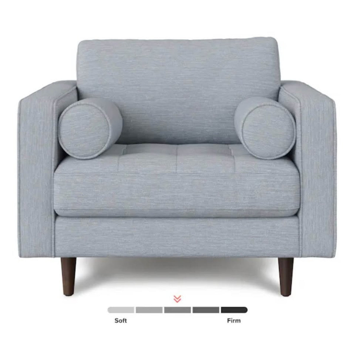 Article Sven Tufted Lounge Chair – Silver Light Blue Open Box $1099 Retail - Delivery Available