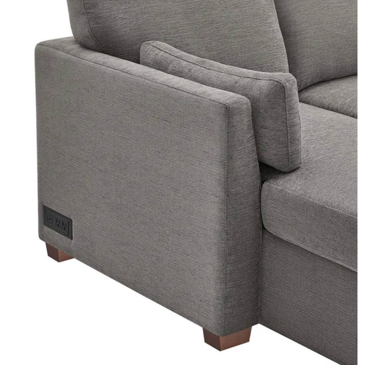Coddle Luke Sleeper Sectional with Reversible Chaise & Storage | Costco | Dark Gray | Queen Sleeper