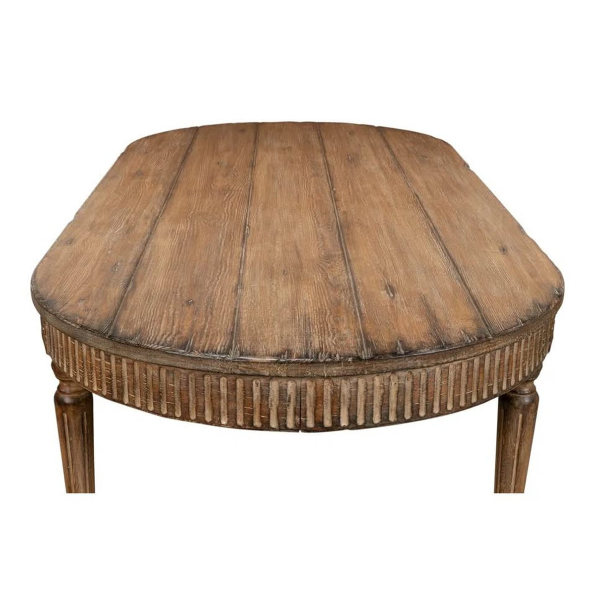 Sarreid Solid Pine Oval Dining Table | Farmhouse Pedestal Table $4k Retail - Open Box Delivery Avail