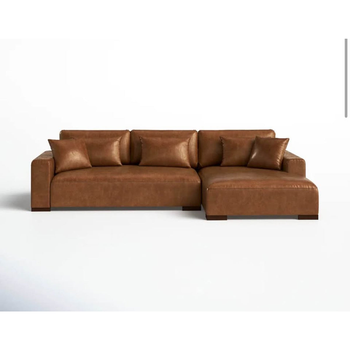 Brown Microfiber Sectional Sofa - Chaise Lounge 2pcs  $1,030 Retail – Open Box – Delivery Available
