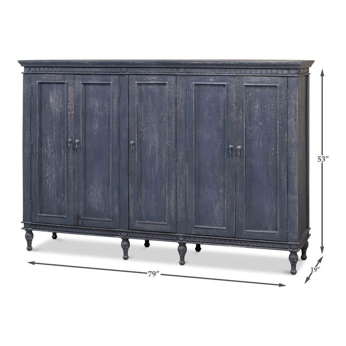 New Sarreid Ashlyn 79” Solid Wood Sideboard | New Open Box $3,000 Retail - Delivery Available