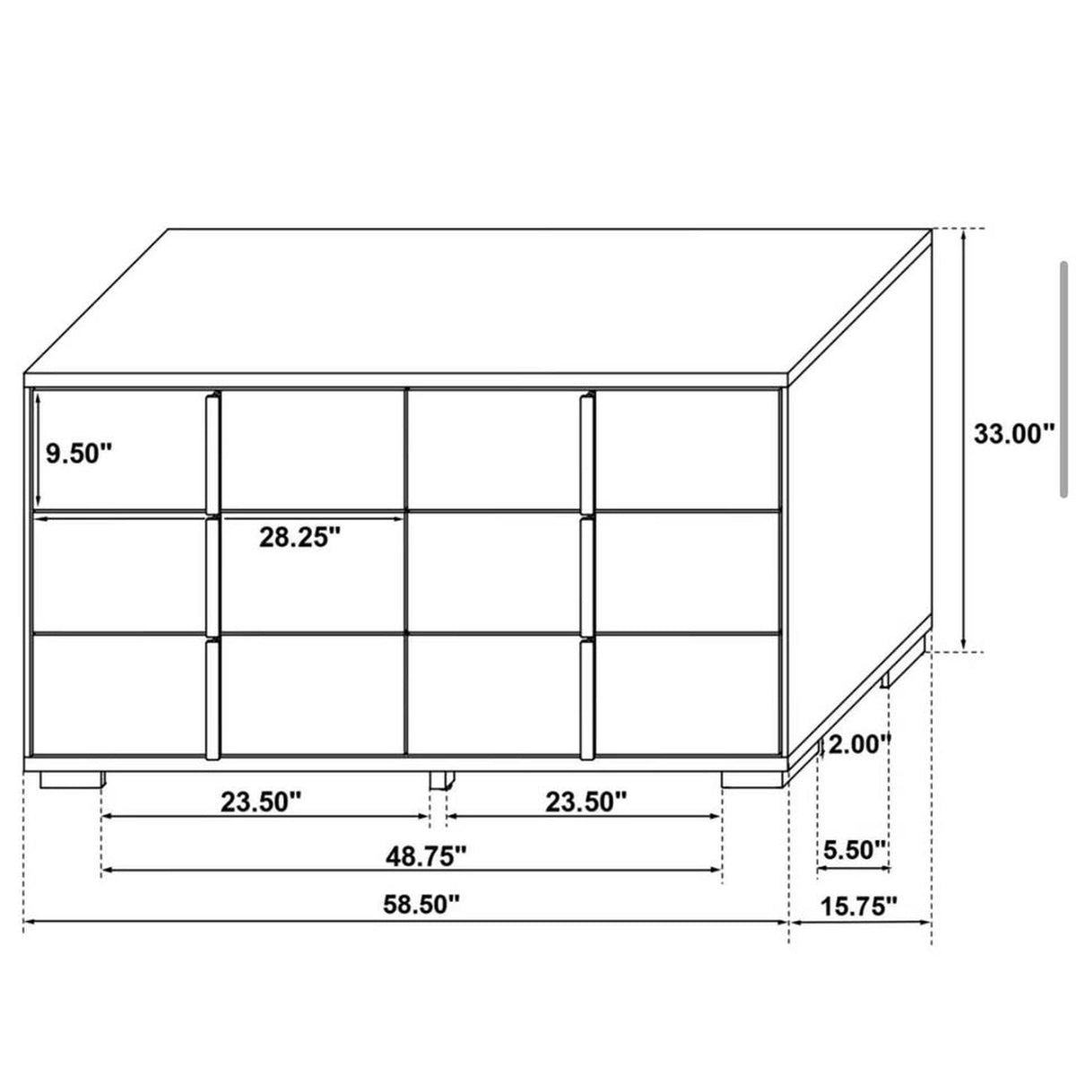 New White 6-Drawer Dresser - Willa Arlo Interiors Jelissa – New Open Box – Delivery Available