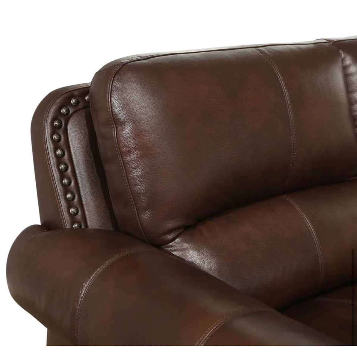 New 85” Genuine Leather Rolled Arm Sofa – New Open Box - Delivery Available