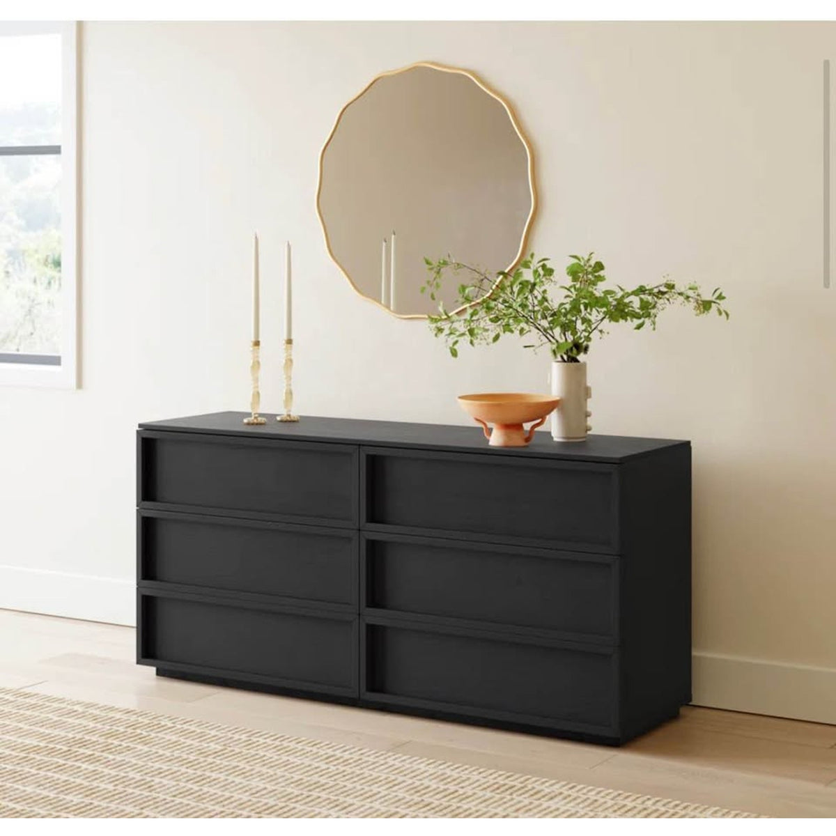 New Joss & Main Hudson 63” 6-Drawer Dresser – Black – Retail $2,199 – Delivery Available